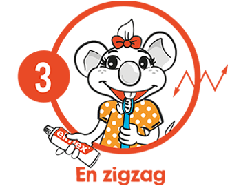 En zigzag