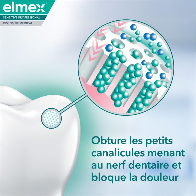Obtureles petits canalicules menant au nerf dentaire et bloque la douleur