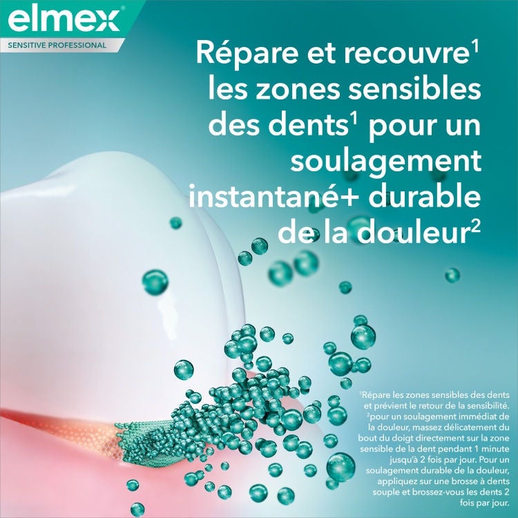 Répare et recouvre les zones sensibles des dents pour un soulagement instantané+ durable de la douleur