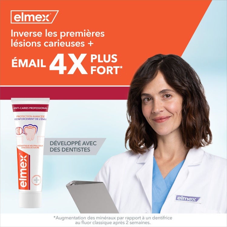 Dentifrice elmex® Anti-Caries Professional Protection + Renforcement de l'émail benefit 1