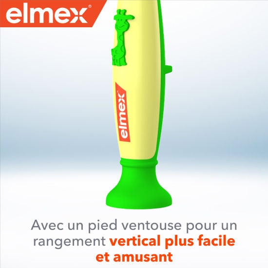 Avec un pied ventouse pour un rangement vertical plus facile at amusant