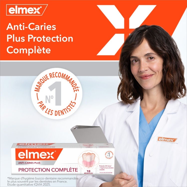 Dentifrice elmex® Anti-Caries Plus Protection Complète benefit 1