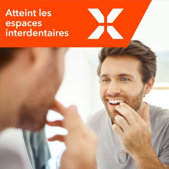 Atteint les espaces interdentaires