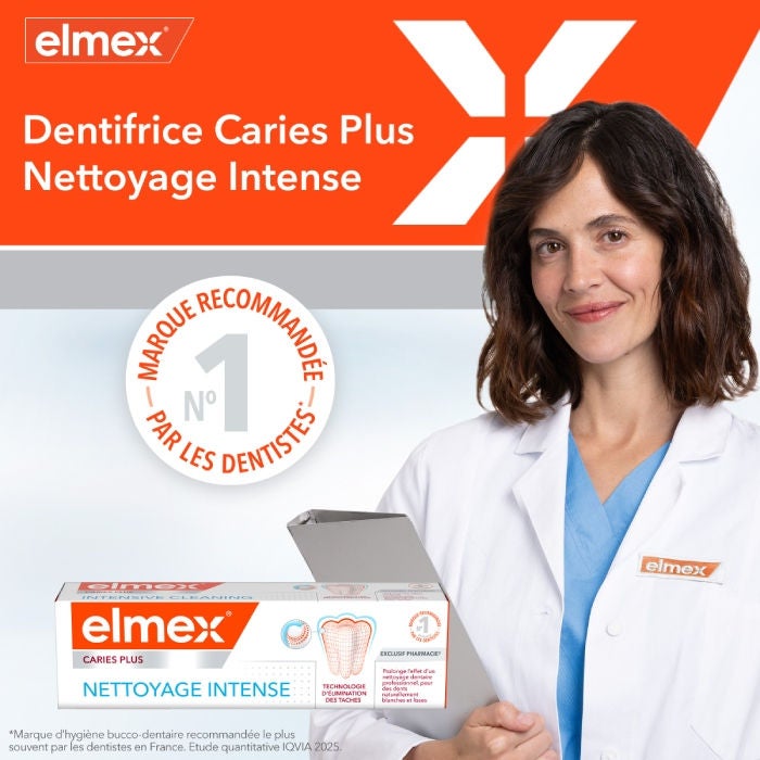 Dentifrice elmex® Anti-Caries Nettoyage Intense benefit 1