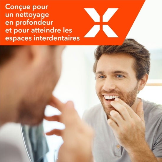 Conçu pour un nettoyage en profondeur et pour atteindre les espaces interdentaires